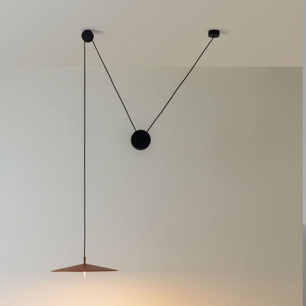 [6598] Lampada a sospensione 6598 MLN Pla 40 S, color rame metallizzato