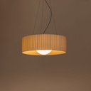 Pendant lamp 6994+3994+2719 MLN Lap 60 S white, natural white wrapped-pleat shade