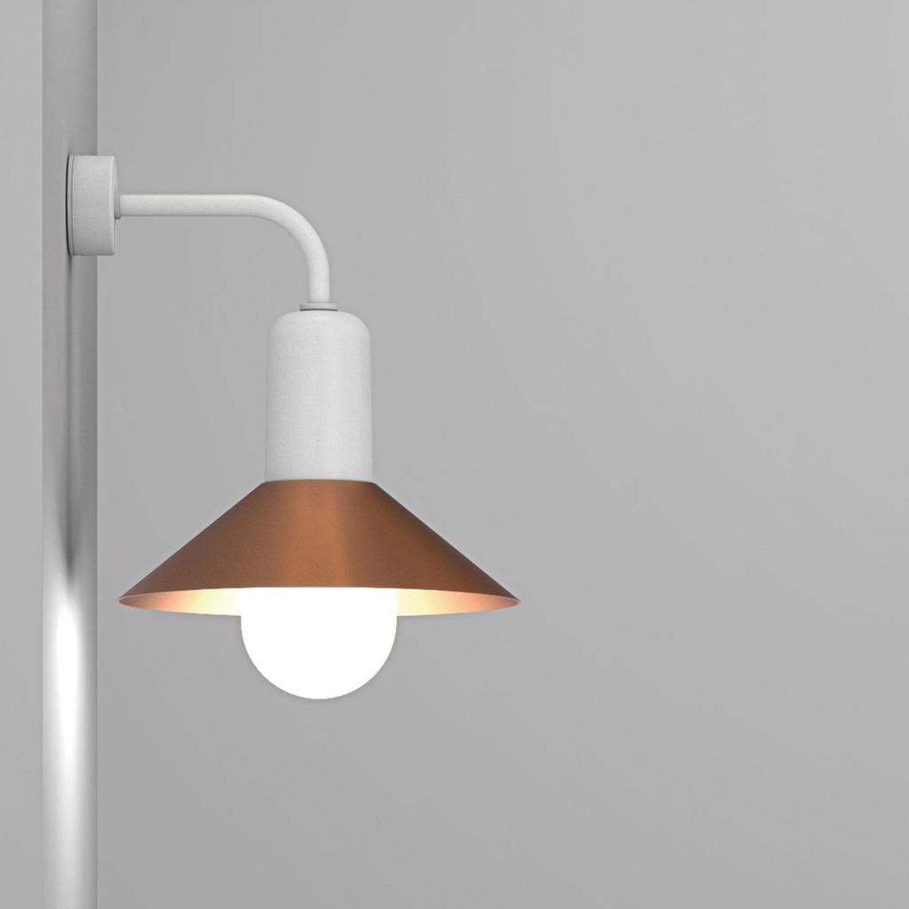 [6628+2586] Lampada a parete 6628+2586 MLN Tagomago 22.5 W, rame metallizzato, IP55