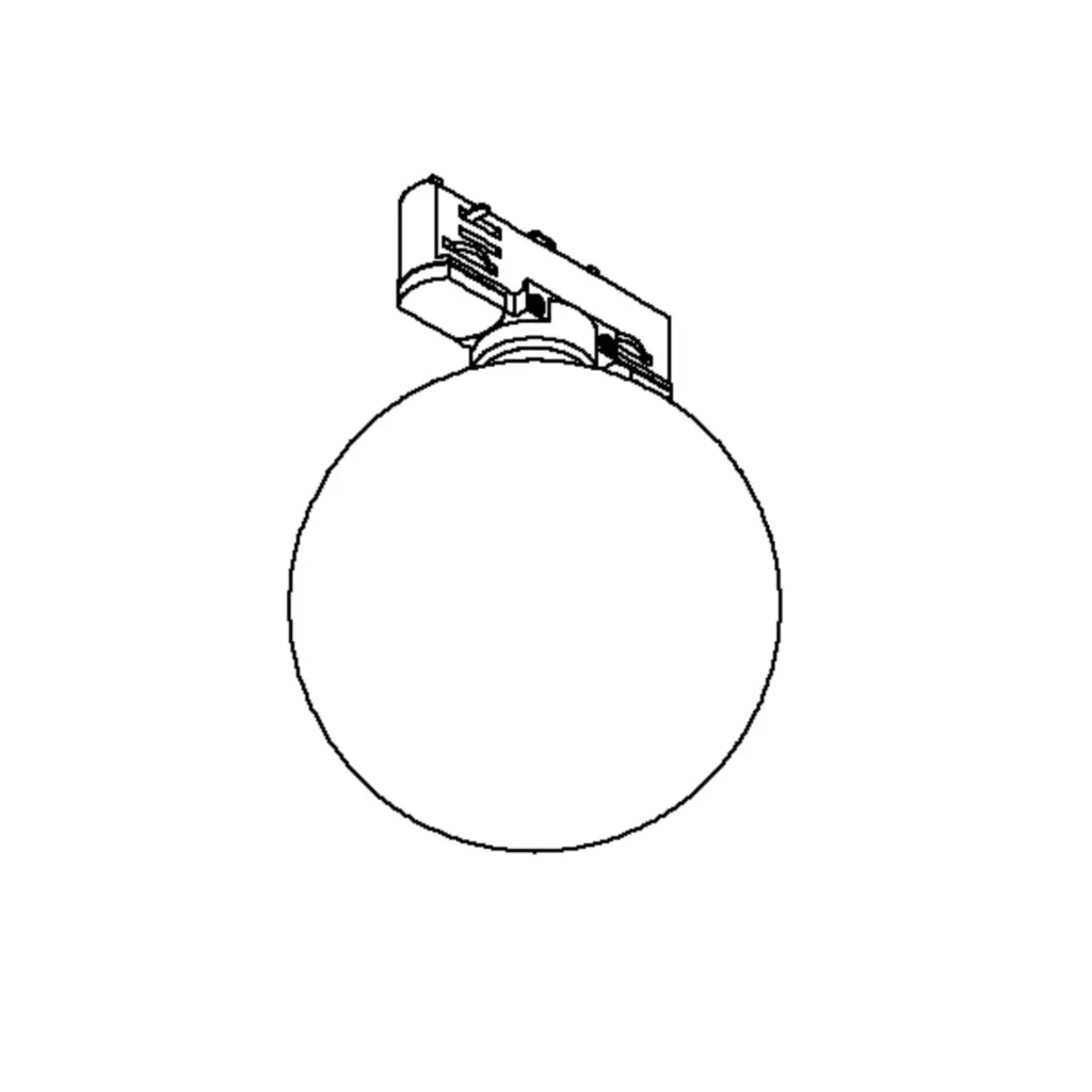 Luminaire sur rail 7123 MLN Symphony 14 cm 3PH noir