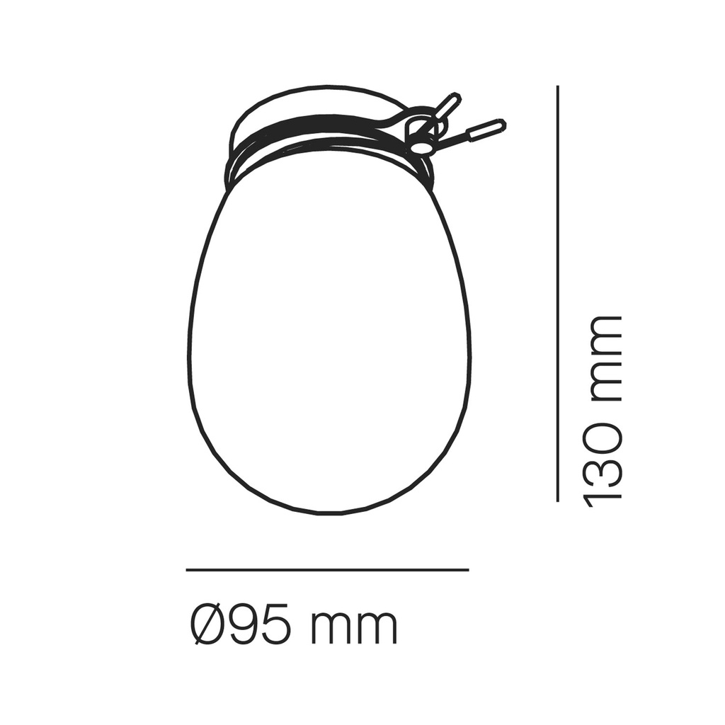 [9132] Ersatzglas, 9 cm Durchmesser, dreischichtiges Opalglas für Bano