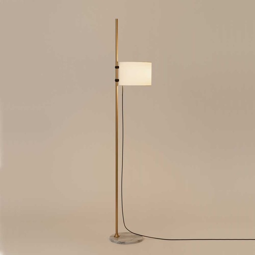 Lampada da terra 4906 MLN Twain 250 F, base in ottone opaco