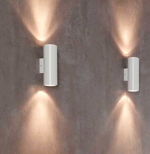 Kronn 200 GU10 W 2P, white, 6225 MLN wall-mounted light