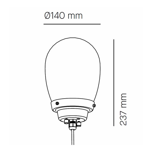 Corps de luminaire 7016 MLN Rol F, blanc, IP55, sans diffuseur