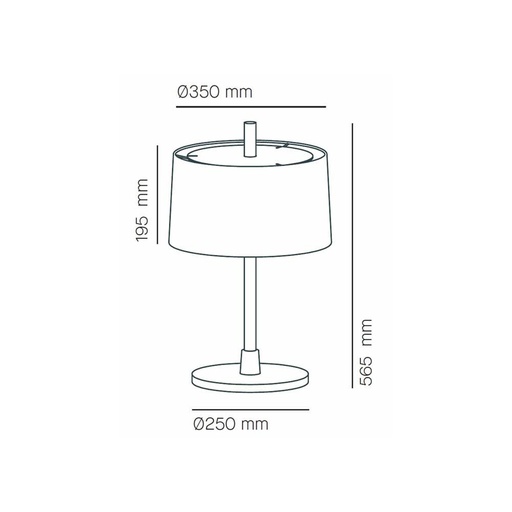 Lampe de table 6991 MLN Linood 56 T WD, couleur naturelle